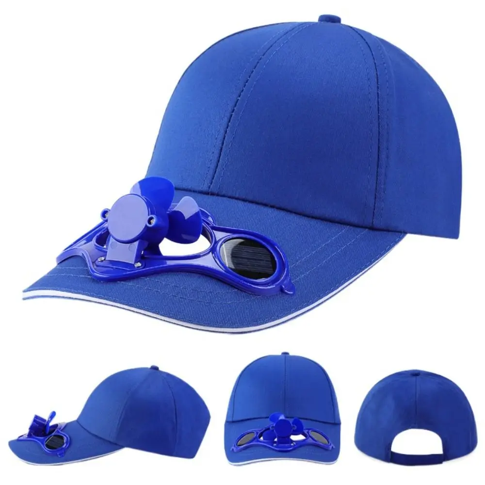 Breathable Summer Fan Sunhat Sun Protection Mesh Solar Fan Cap Wide Brim USB / Solar Powered Baseball Cap Summer Activity