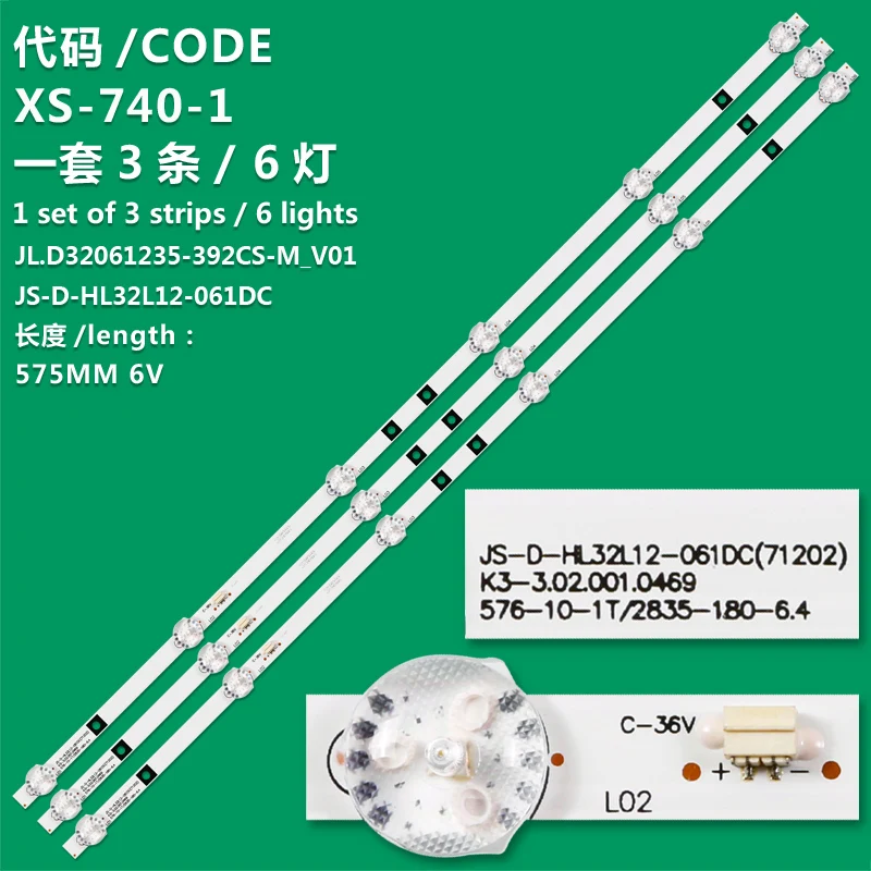 JS-D-HL32L12-061DC de Nissan L32M16, LED32B100L, LED32HD530