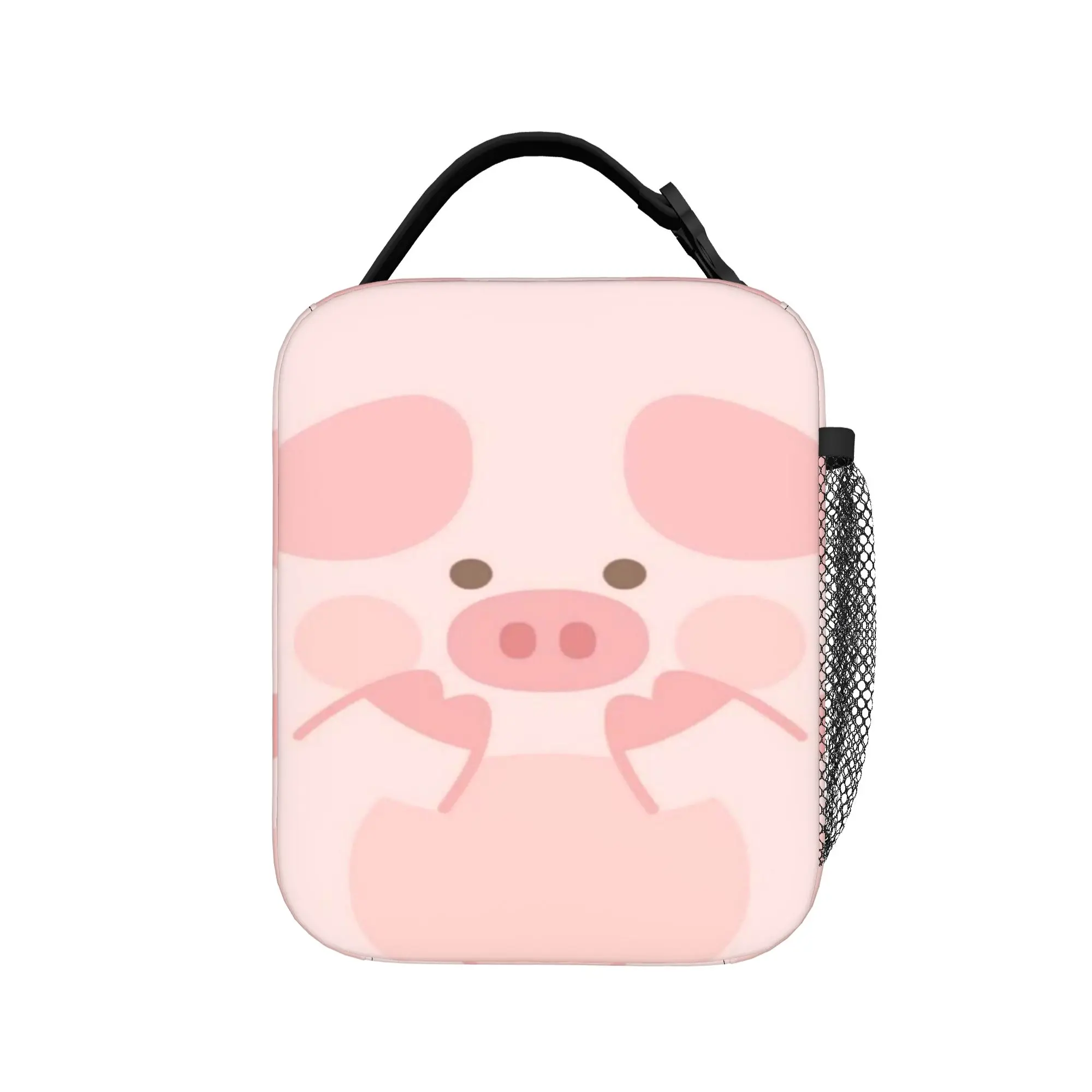 

Cute Pink Pig Lunch Bag Office Lunch Box For Adult Aesthetic Graphic Tote Food Bags Waterproof Convenient Cooler Bag