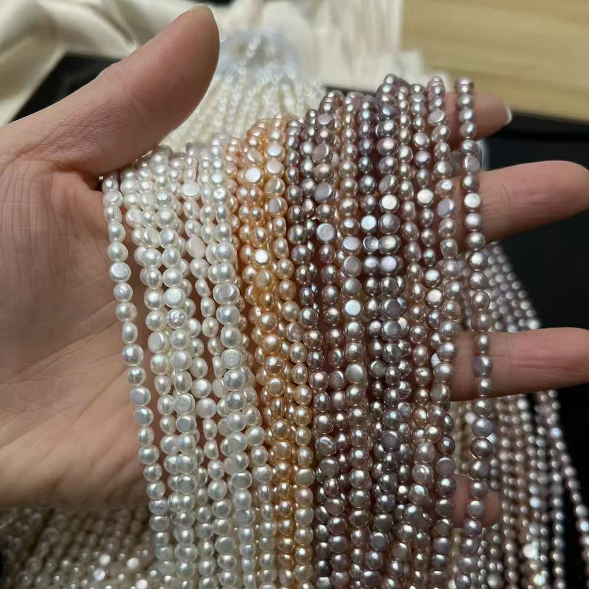 

4-5 мм цветные бусины неправильной формы из натурального пресноводного жемчуга полуфабрикаты для изготовления ювелирных изделий DIY ожерелье браслет аксессуар