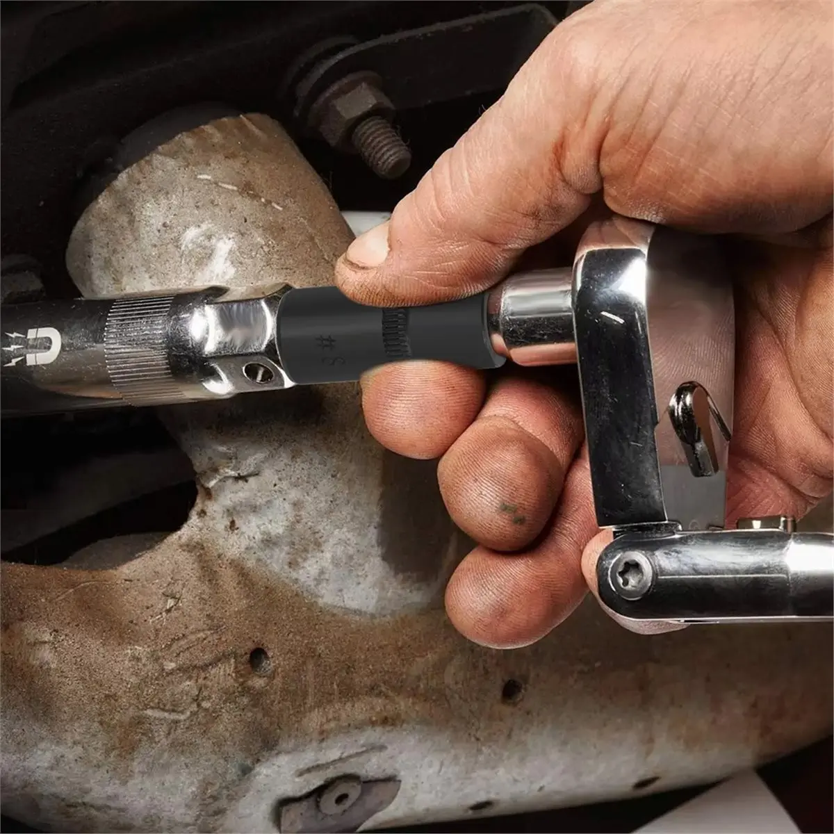 DT38 10 Pcs Magnetic Tap Socket Wrench Set for 1/4