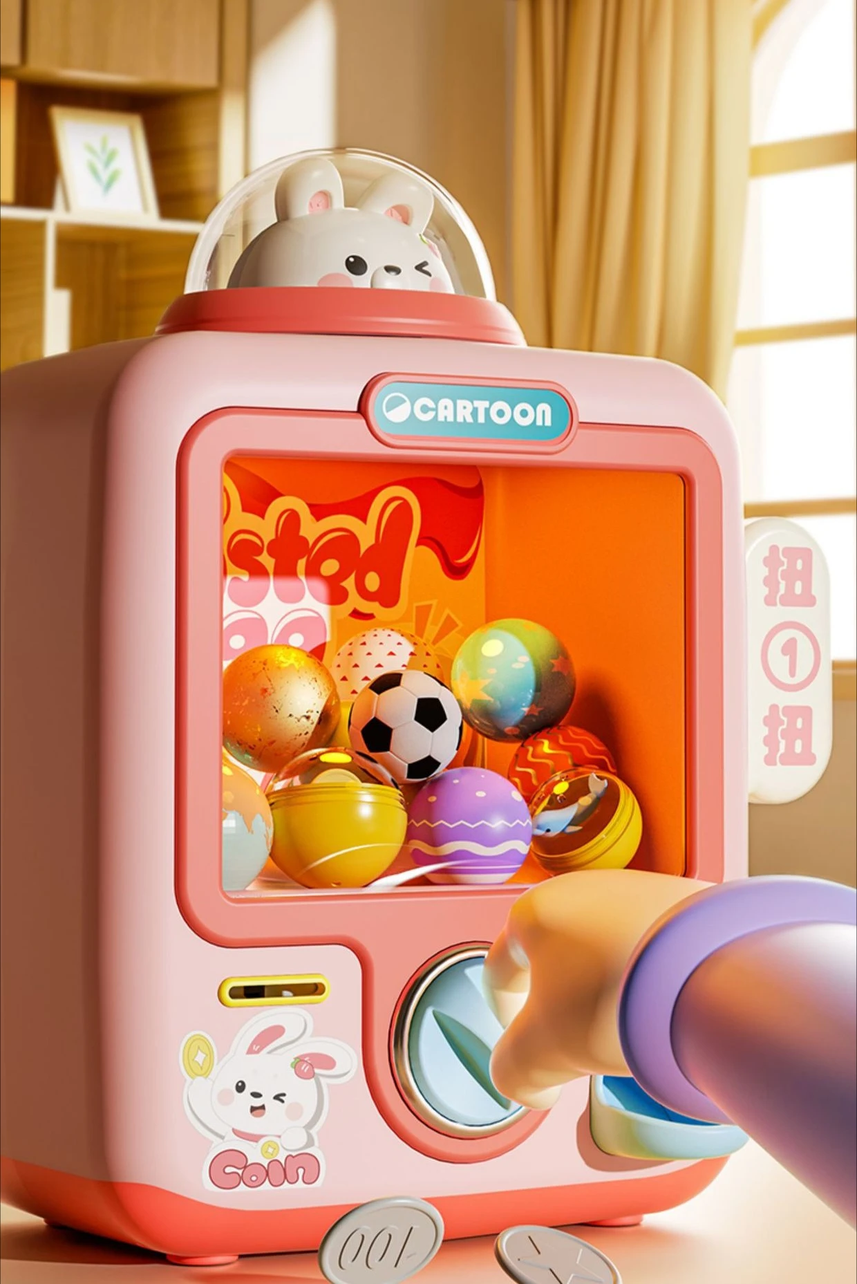 Kinder Desktop Spiel Maschine Überraschung Blind Ball Münze Spielen Spiel Mini Clip Puppe Klaue Arcade Maschine Kinder Geburtstag Weihnachten Geschenk – Detail 10