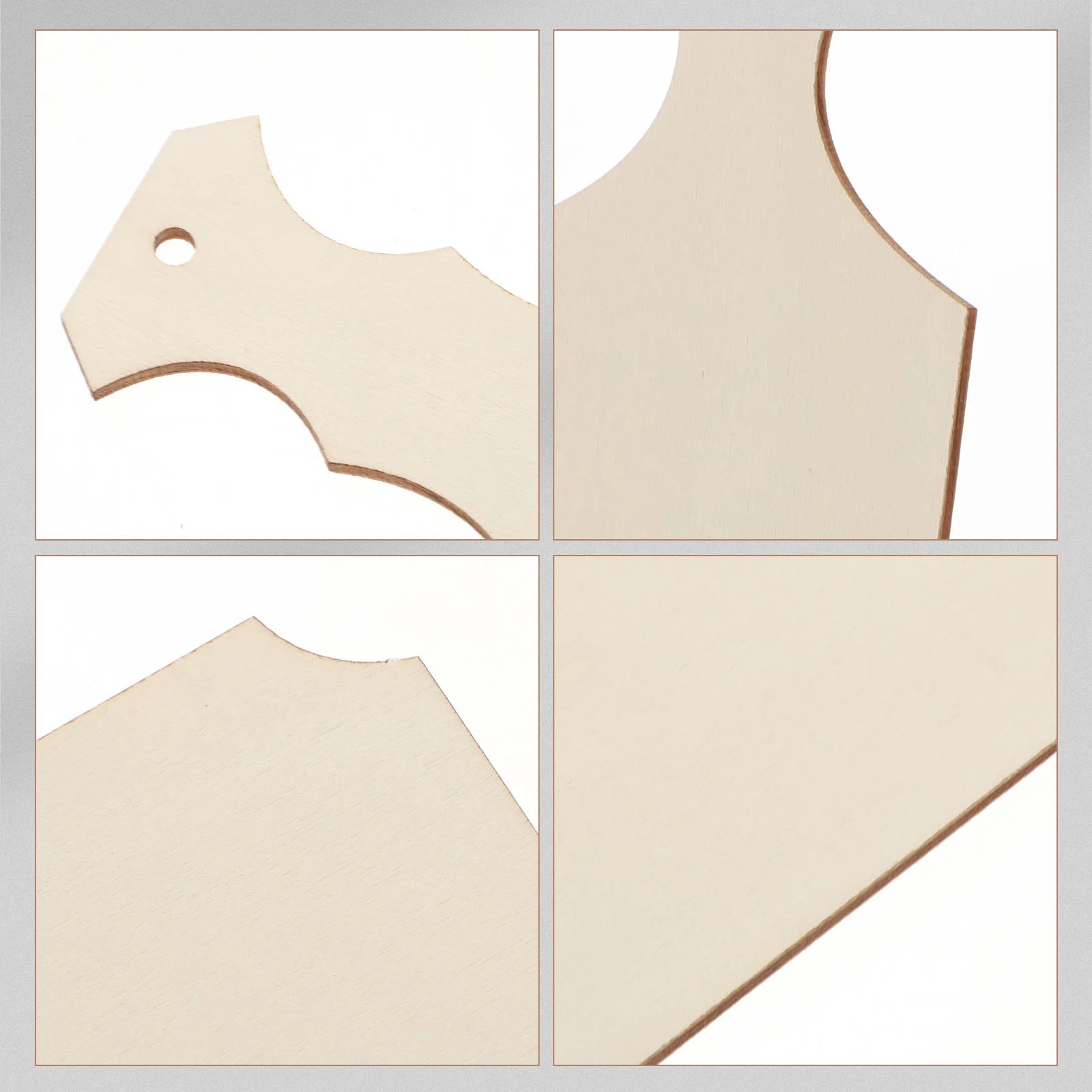 

6pcs Wooden Chopping Boards Simple Diy Unfinished Bread Boards Food Serving Display Wood Cutting Board Smooth Surface