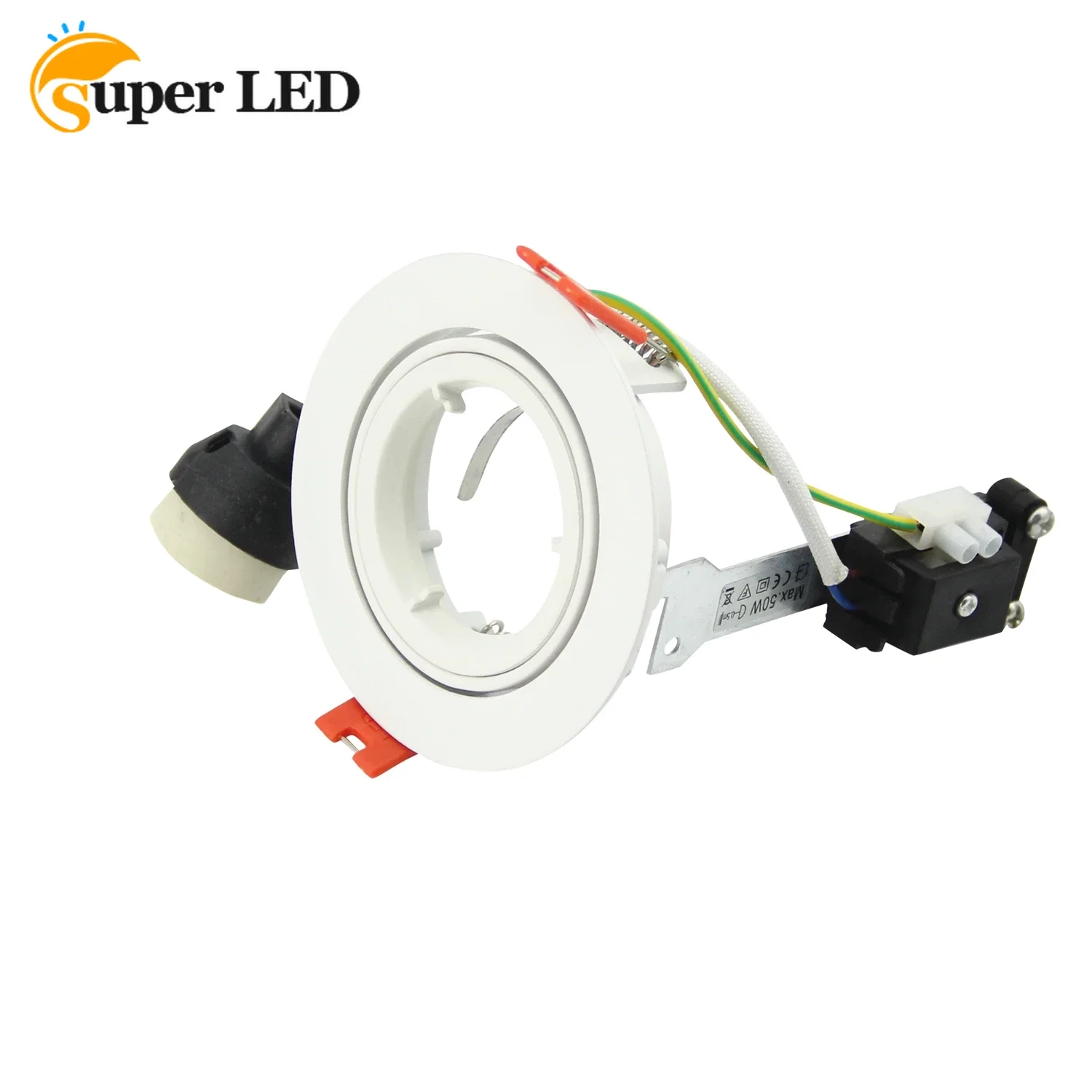 Luz de techo LED integrada Mr16 GU10, soporte de foco con ángulo ajustable, soporte de taza de lámpara, accesorio de pantalla