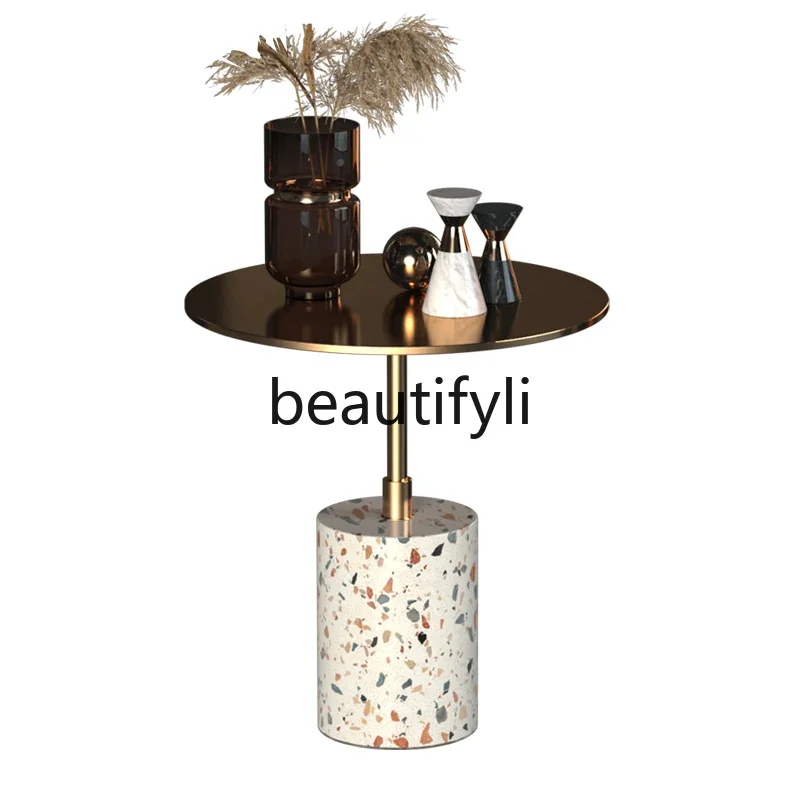 

FG52Nordic terrazzo side few light luxury living room few modern simple leisure balcony side table