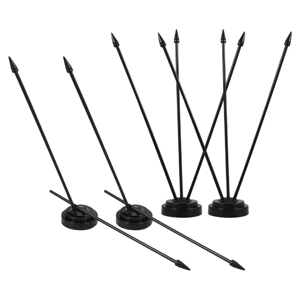

4 Pcs Office Flagstaff Set Pole for House Stand Mount outside Holder