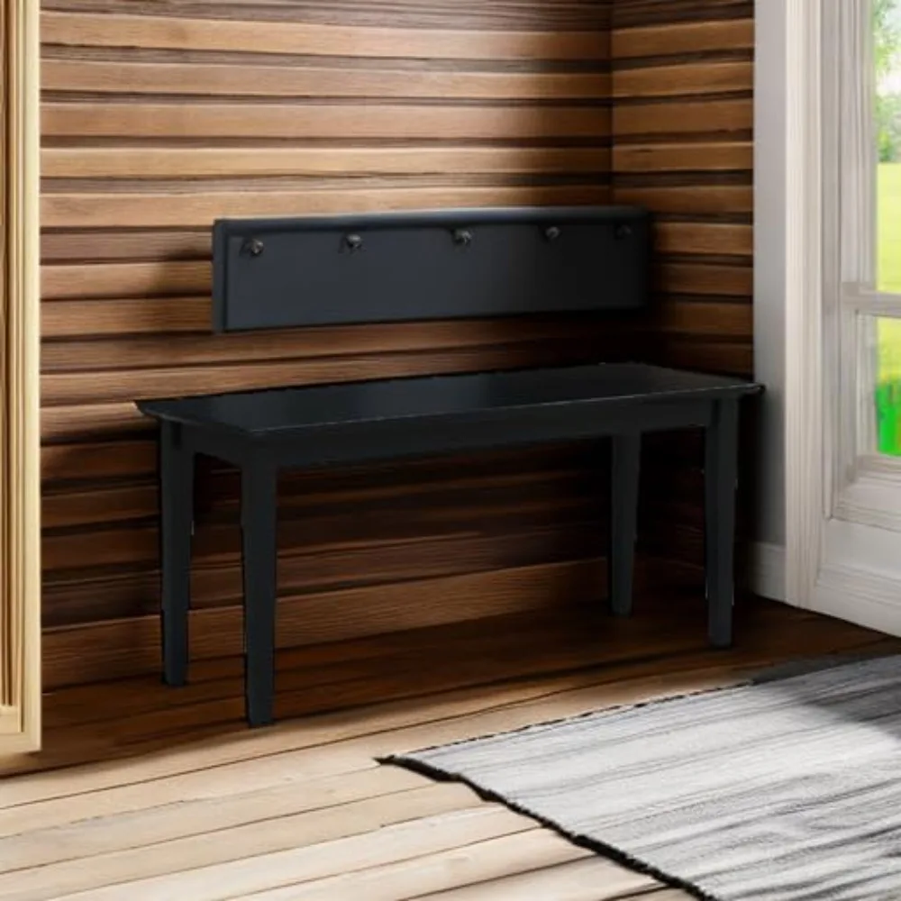 مقعد IC International Concepts من الخشب الصلب للمطبخ وتناول الطعام، قوي وموثوق، سهل التجميع، 39 بوصة