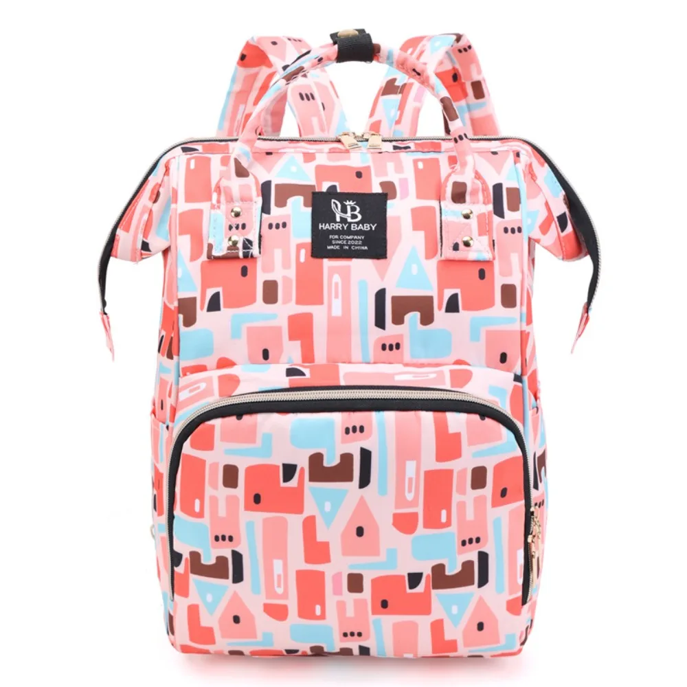 

Simple Print Mummy Bag Korean Style Multi-function Baby Diaper Organizer Baby Care Storage Diaper Bag Nappy Backpack Baby