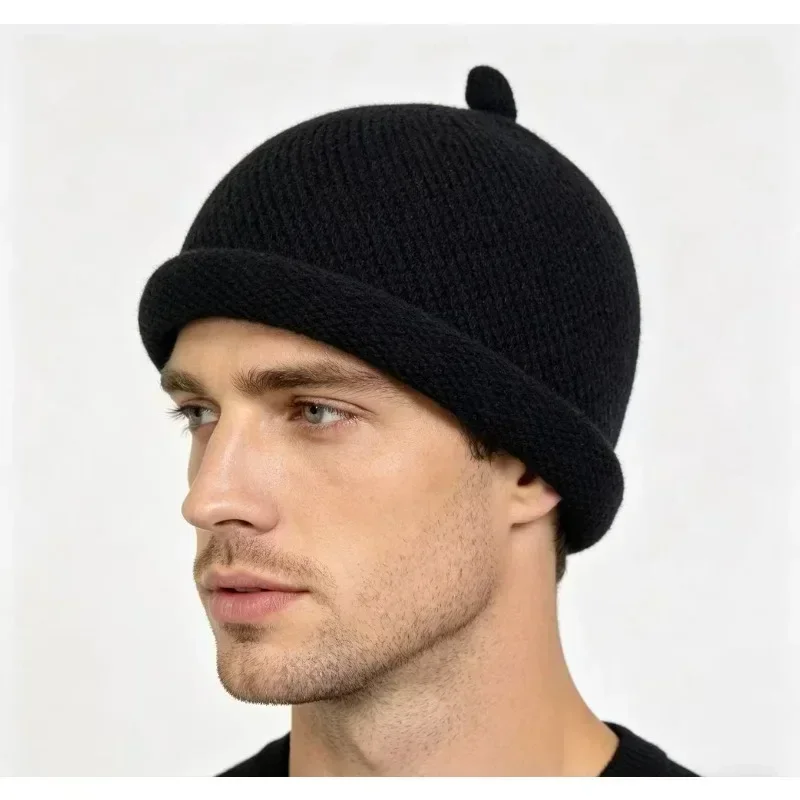 Japanese Style Womens Fashion Bucket Hats Knitted Melon Skin Hats Casual Berets Landlord Hats Warm Painter Pacifier Caps 모자