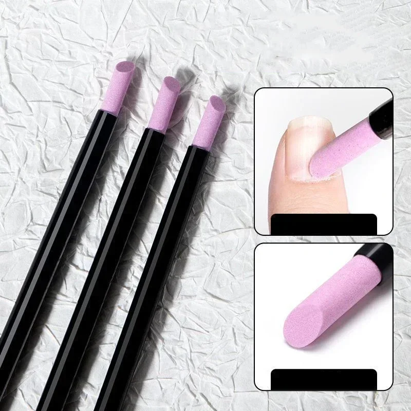 Quarz Polieren Stift Nagel Datei Häutchen Pusher Dead Skin Remover Trimmer Tragbare Nail art Werkzeug Puffer Maniküre Schleifen Stangen