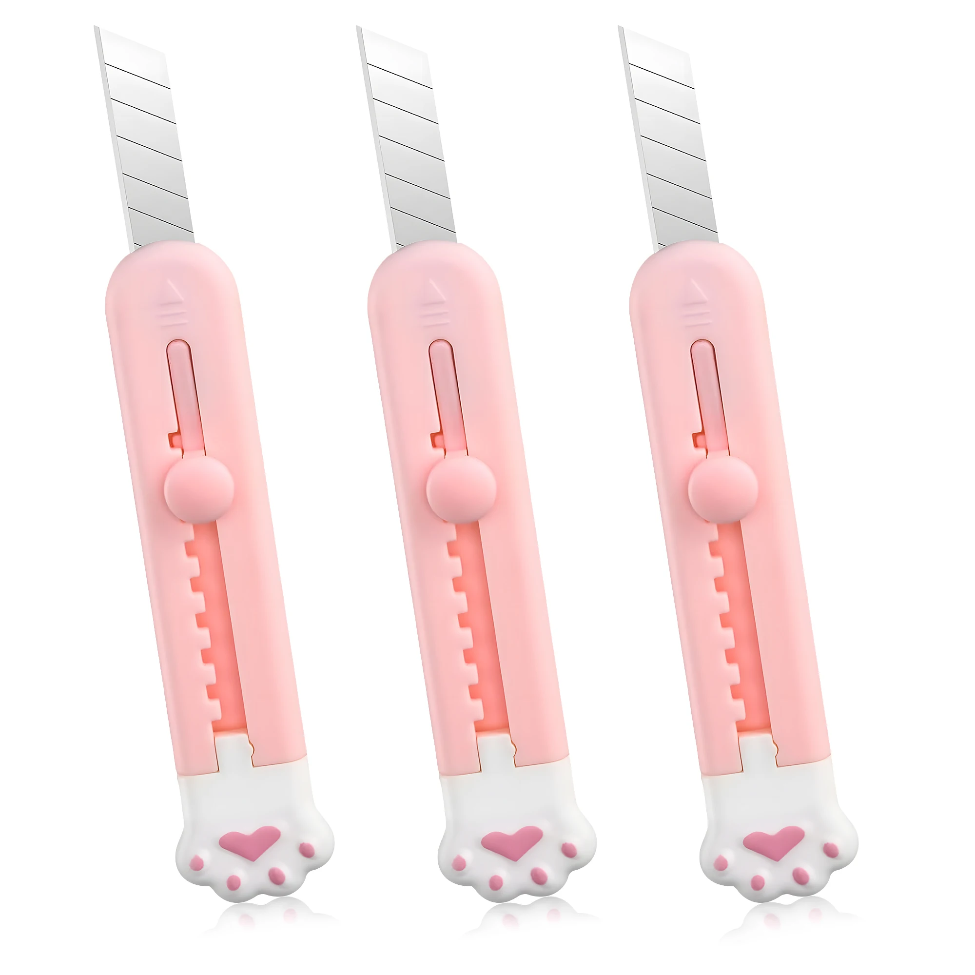 

3pcs/5pcs Mini Retractable Pocket Utility Knife Set Small Package Opener & Paper Cutter Ideal for Office Use, Crafts, and More