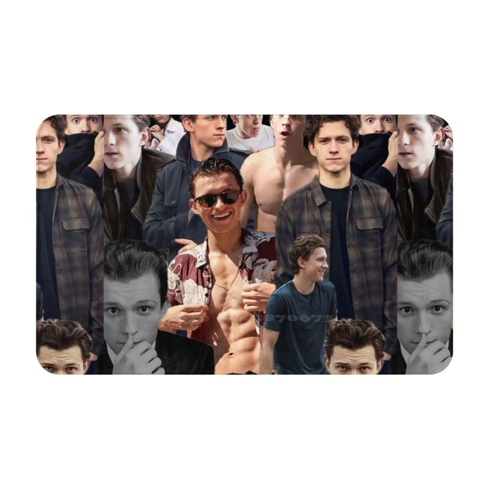 Tom Holland Collage 3D Household Goods Mat Rug Carpet Foot Pad Tom Holland Cute Tom Holland Collage Tom Holland Shirtless Tom