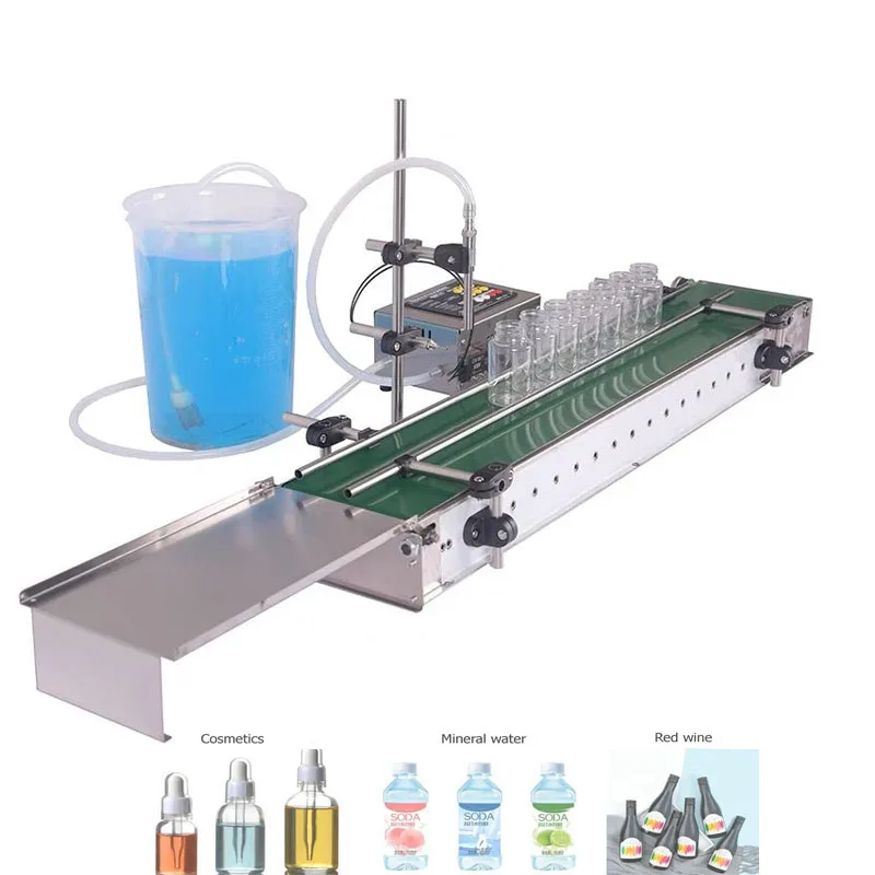 

Small Desktop Automatic Liquid Filling Machine Perfume Drinking Beverage Filler With Waterproof Conveyor