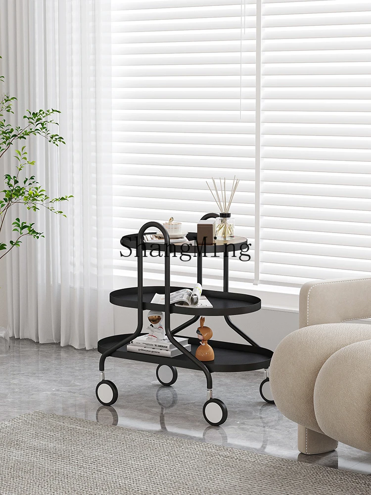 

CL removable sofa side table modern simple living room coffee table light luxury bedside table cart rack wrought iron small