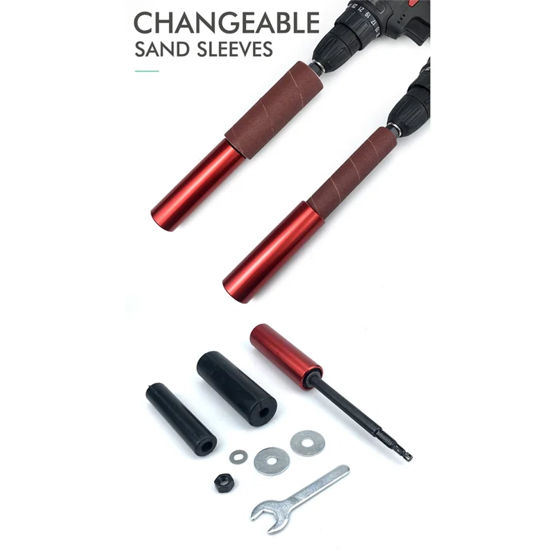 AEE8-varilla de lijado para madera, Metal, plástico, vidrio, piedra, Mini lijadora de banda, taladro eléctrico, conversión de taladro eléctrico de litio