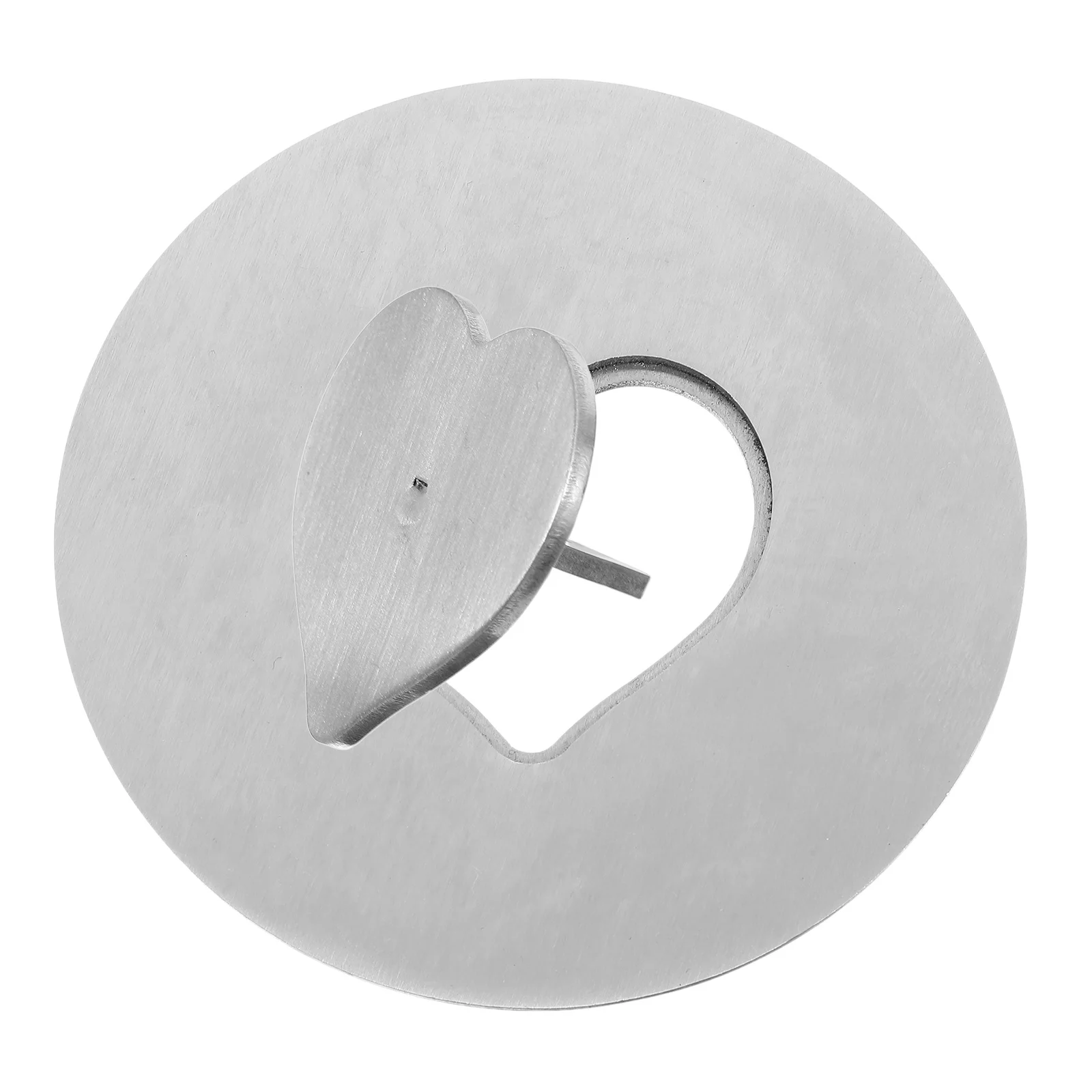 

1pc Stainless Steel Cover Heart Hollow Design Jar Topper Lid For Wax Protection Smoke-Free Extinguishing Shade