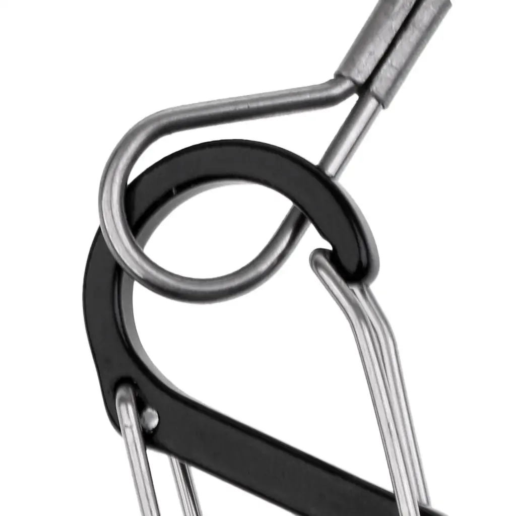 Mousqueton de pêche à crochets multifonctions, 2 pièces, porte-clés, anneau, Clips pour Sports de plein air