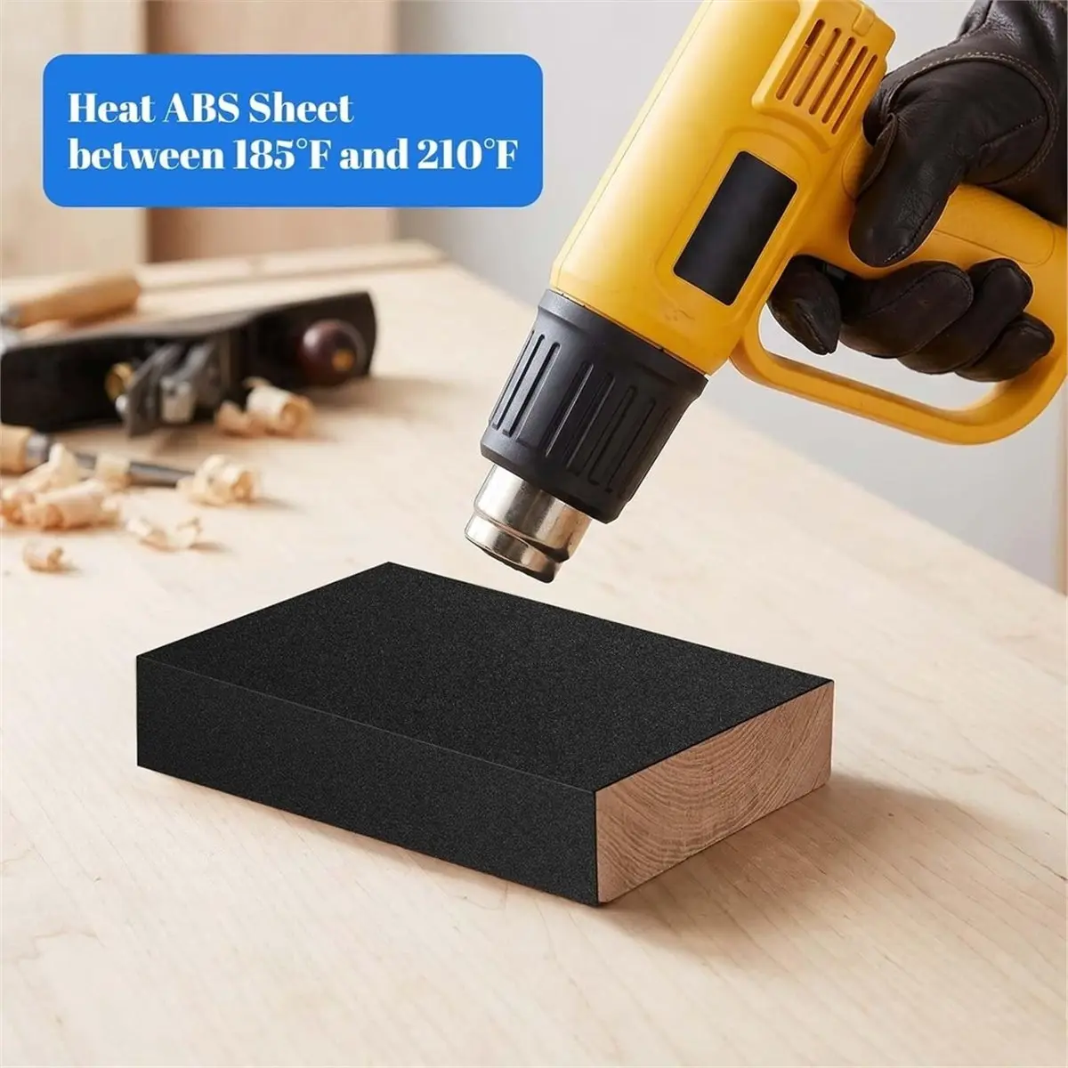 10 Pack Black ABS Plastic Sheet 1/8 Inch Thick 8