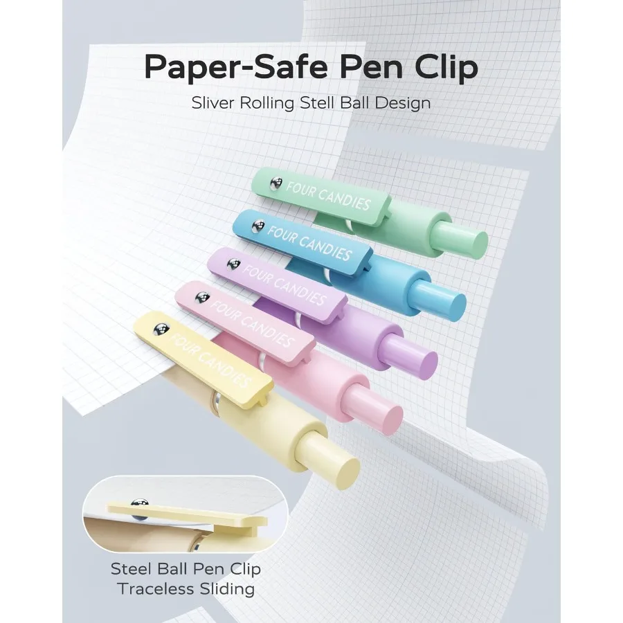 أقلام هلام 5 قطعة 0.7 مللي متر سريعة الجافة قلم حبر أسود نقطة دقيقة الكتابة السلسة قلم فريد مكتب المنزل اللوازم المدرسية أساسيات متعة Pr