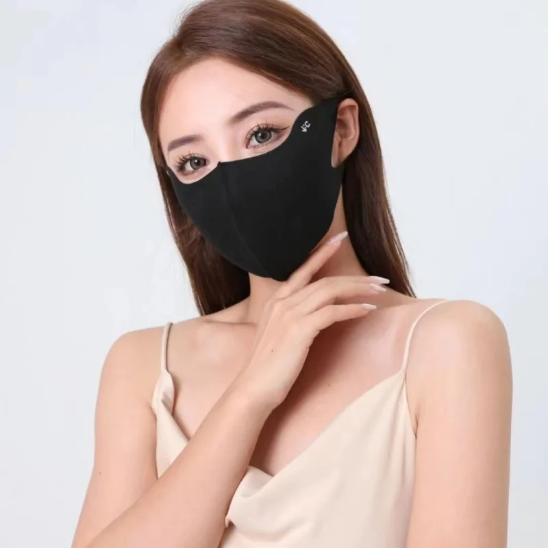 1Pcs Sunscreen Female Hyaluronic Acid Mask Anti-ultraviolet Spring And Summer Cycling Ice Silk Thin Section Breathable Sunshade