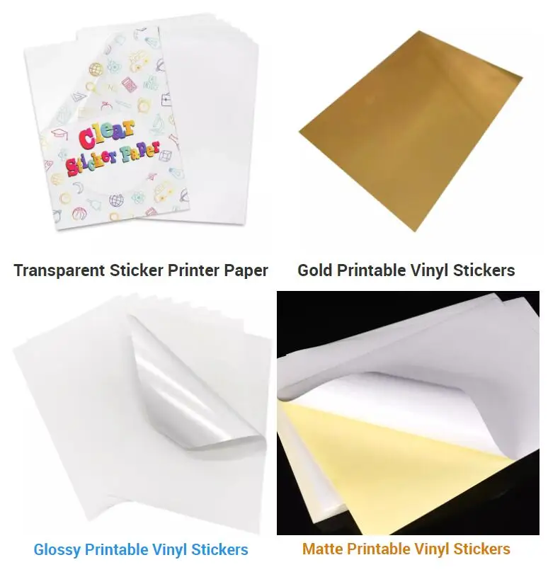 32X46CM Size Laser Printing Lable Sticker Glossy/Matte Waterproof Holograme Sticker Sheets 100 Pieces