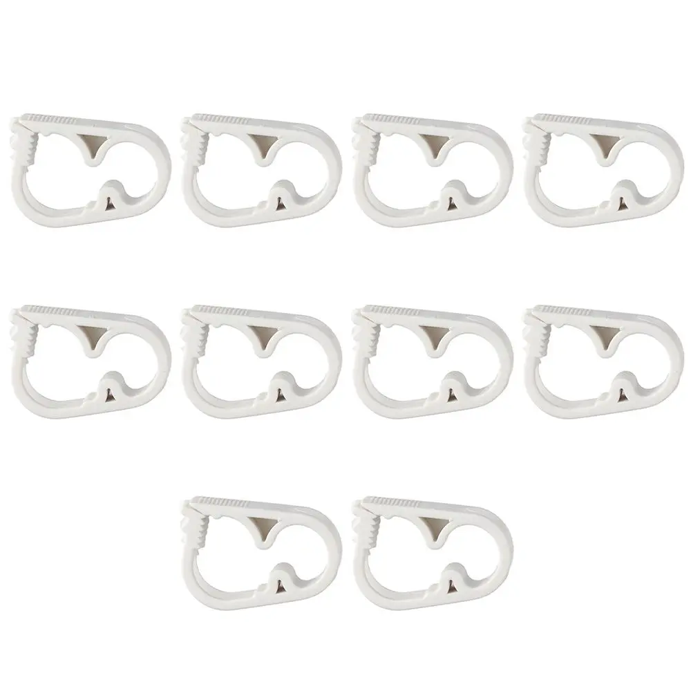 10PCS Plastic Plastic Tubing Clamps White 6~12mm/1/4