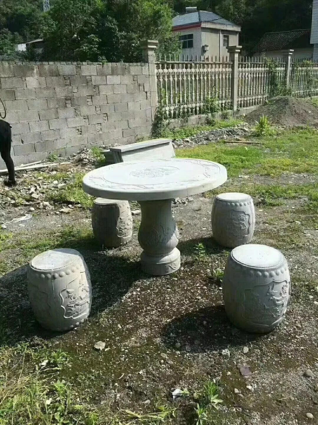 Flower Pot Molds Antique Cultural Cement Table Stool Model, Scenic Spot Casual Round Table Stool Mold