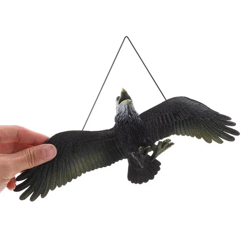 Artificial Eagle Patriotic Figurines Stuffed Animal Garden Hanging Small Outdoor Statue Bird Scarer Pvc Flying