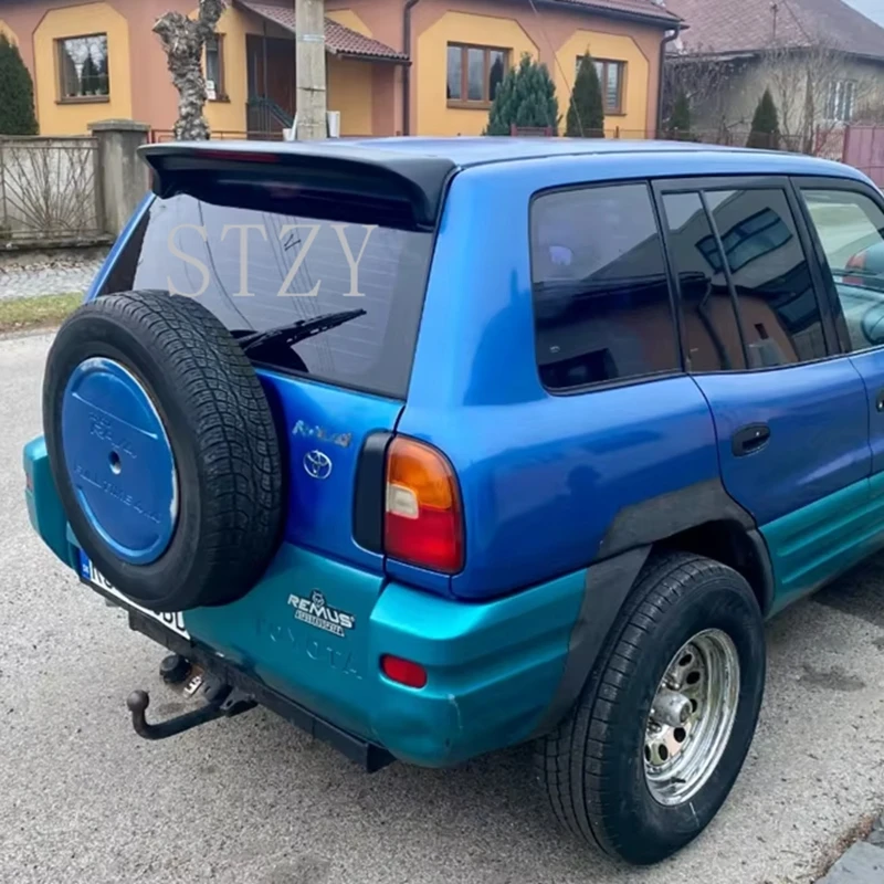 سبويلر لـ Rav4 1994 1995 1996 1997 1998 سبويلر تويوتا Rav4 RAV-4 WDKL ABS مادة بلاستيكية جناح خلفي للسيارة لون خلفي سبويلر