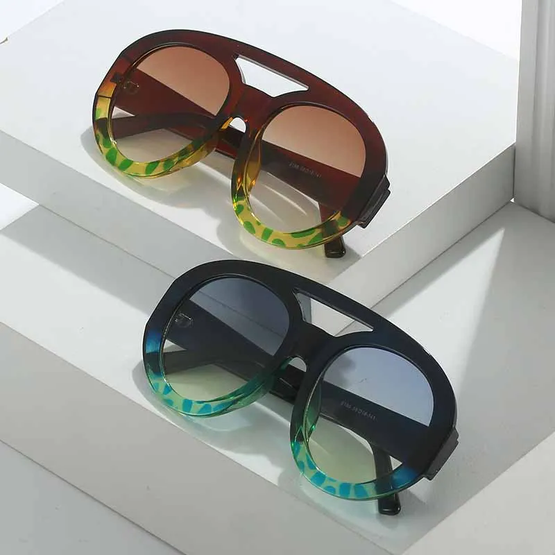 Fashion Brand Pilot Women\'s Sunglasses Classic Retro Vintage Big Large Oversized Frame Luxury Designer Shades Sun Glasses UV400