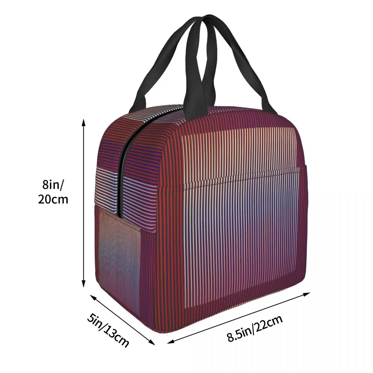 Benutzerdefinierte Carlos Cruz Diez isolierte Lunchtasche für Damen, wiederverwendbar, Phlegromie-Kühler, Thermo-Lunchbox, Büro, Arbeit, Schule