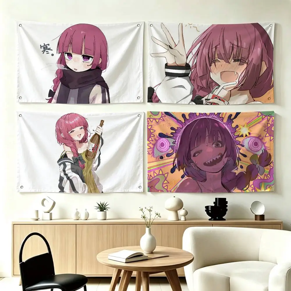 BOCCHI THE ROCK! Kikuri Hiroi Flag Suitable For Party Club Outdoor Interior Wall Decoration Banner Fans Gift