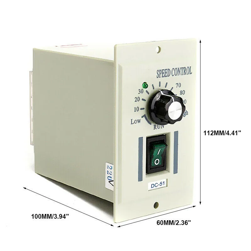 AC 220V To DC 180V Variable Controller For 0-400W DC Motor With Knob Soft Function Industrial Drive Control Unit