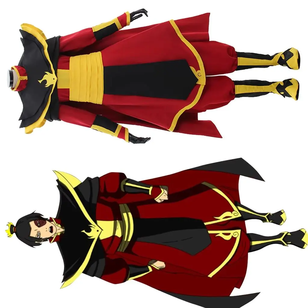

Zuko Azula Cosplay Anime The Last Airbender Costume Adult Men Fantasia Prince Uniform Suit Halloween Party Disguise Outfits