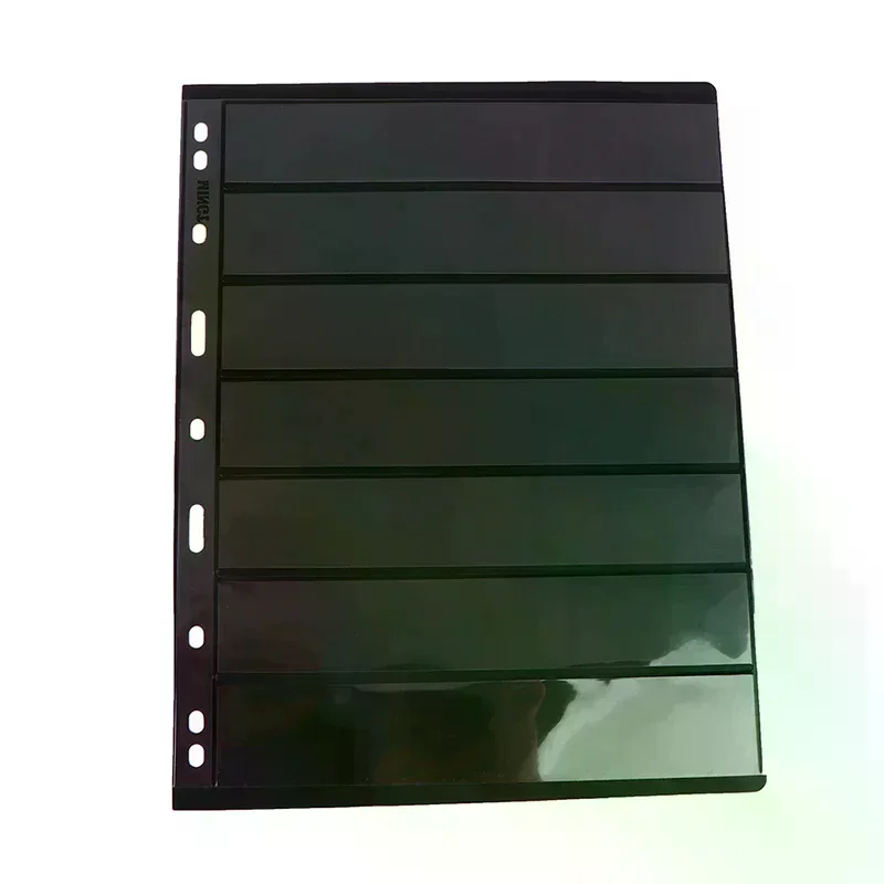 7 Grid Postage Stamp Album Pages Coin Collection Stamps Holder loose-leaf Loose-leaf Stamp Book Banknotes 10Pcs