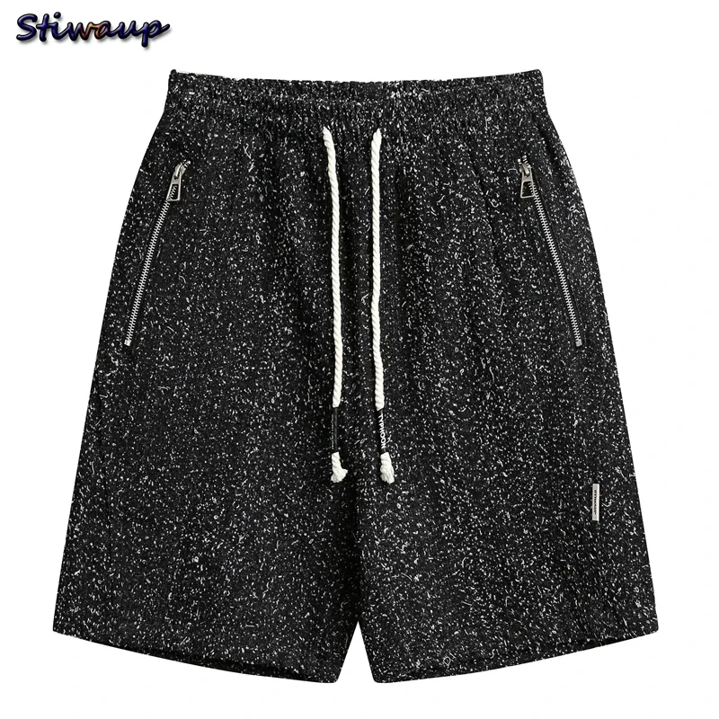 

Summer Men Sport Shorts New in Polyester Mesh Shorts Four Seasons Breathabl Gym Fitness Elastic Drawstring Running Casual Shorts