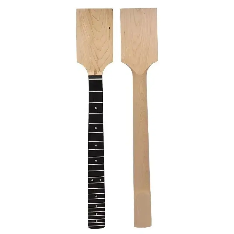 

22-fret Paddle Electric Guitar Neck with Maple Wood Matte Fretboard for DIY Guitar Modification, Suitable for Students and Profe