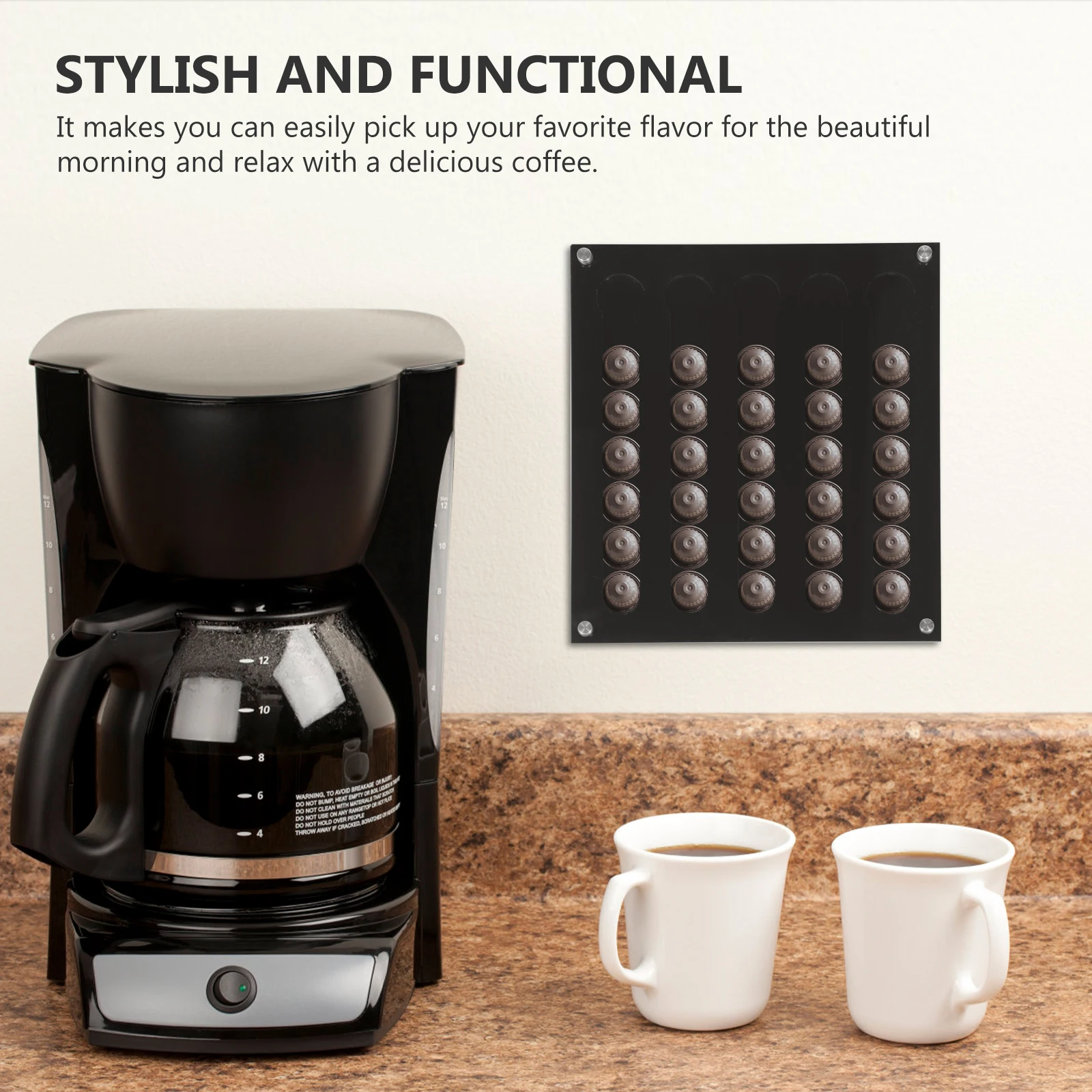 Acrylic Coffee Capsules Mount Storage Container ganizer Home Office Space Saver Elegant Design Practical Holder