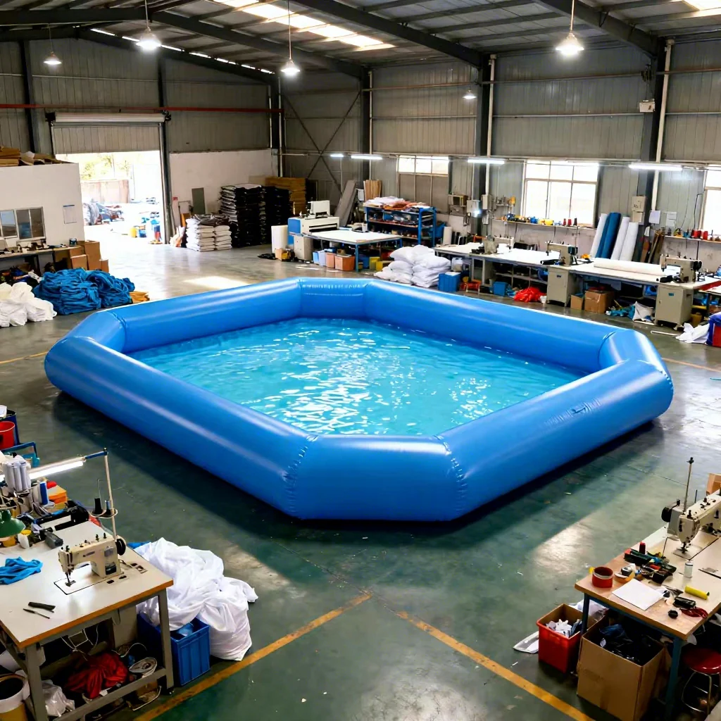 Customized Inflatable Lounge Pool Large Iand Swimming Pool PVC Material with Reinforced Corners for Paddle Boat or Bumper Boats