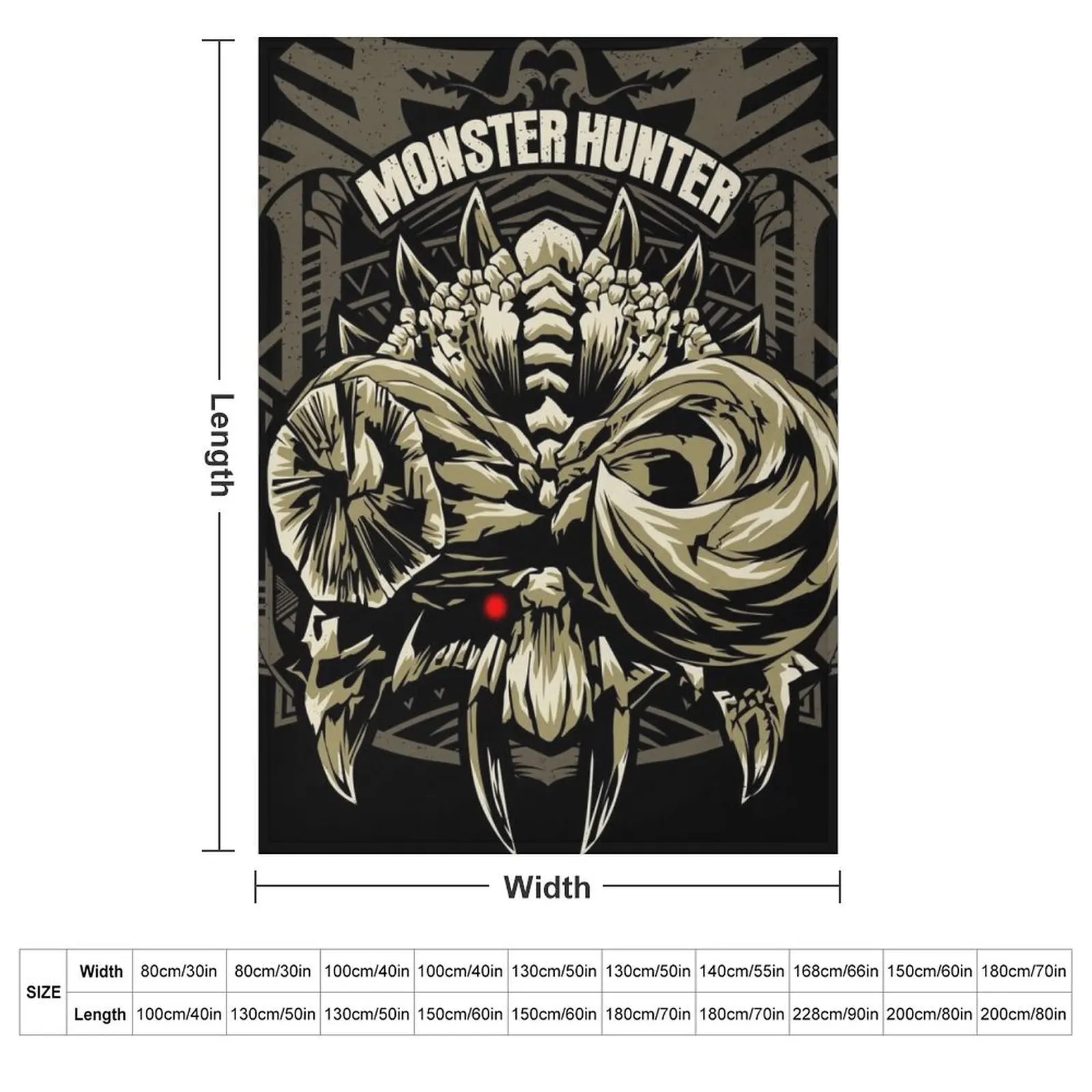 Diablos Monster Hunter Throw Blanket Moving christmas gifts Hair Blankets