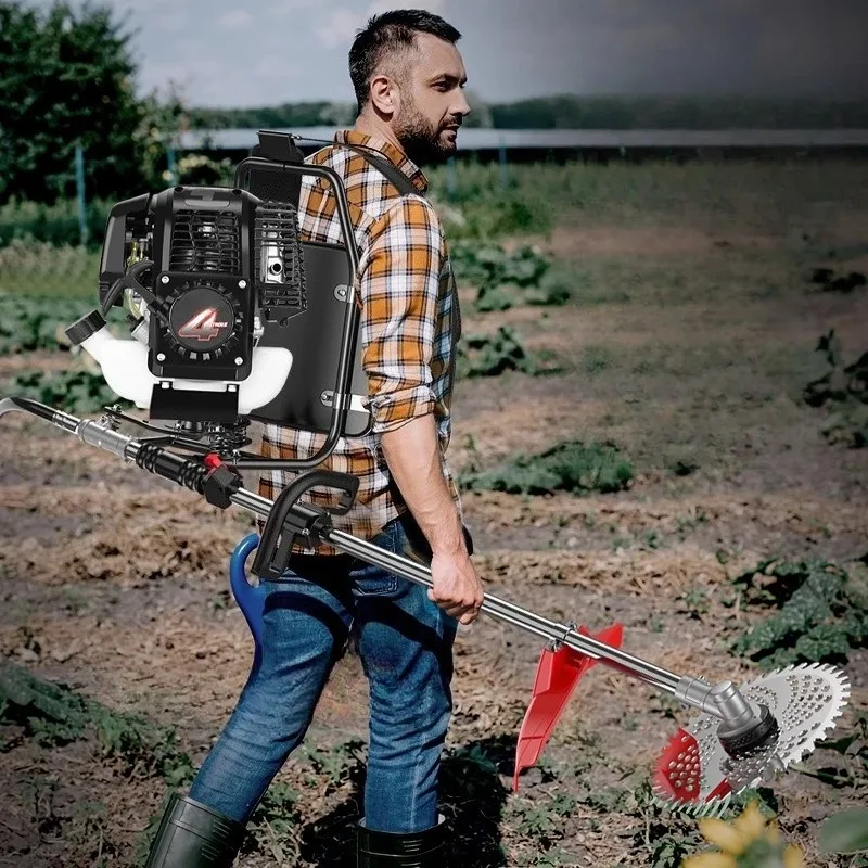 Lawn mower four-stroke backpack multi-function land reclamation small household weeding mower Oscillating Multi-GardenTools