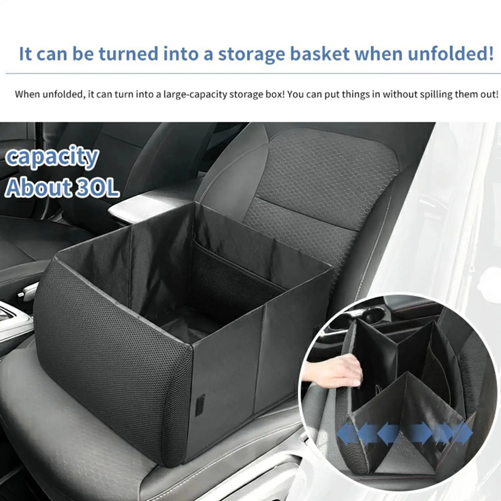 

Складной грузовой ящик на 30 л, автомобильный органайзер из ткани Оксфорд, органайзер для багажника для мужчин и женщин, автомобильный внедорожник, грузовик, путешествия, поездка, кемпинг