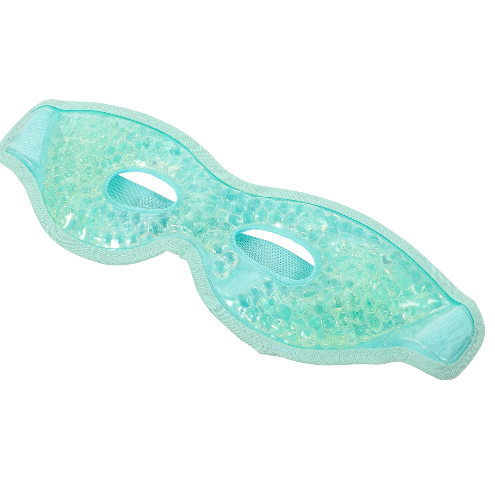 قناع عين جل PVC، غطاء ضغط للتبريد، أخضر فاتح، مادة كريستالية ناعمة تدوم طويلاً، تعب عملي