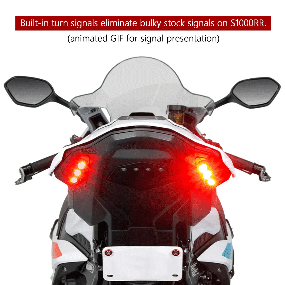 S1000RR Rear Lights Motorcycle Accessories In-Tail LED Integrated Tail Light For BMW S1000RR 2023 - 2024 LED Turn Signal Light