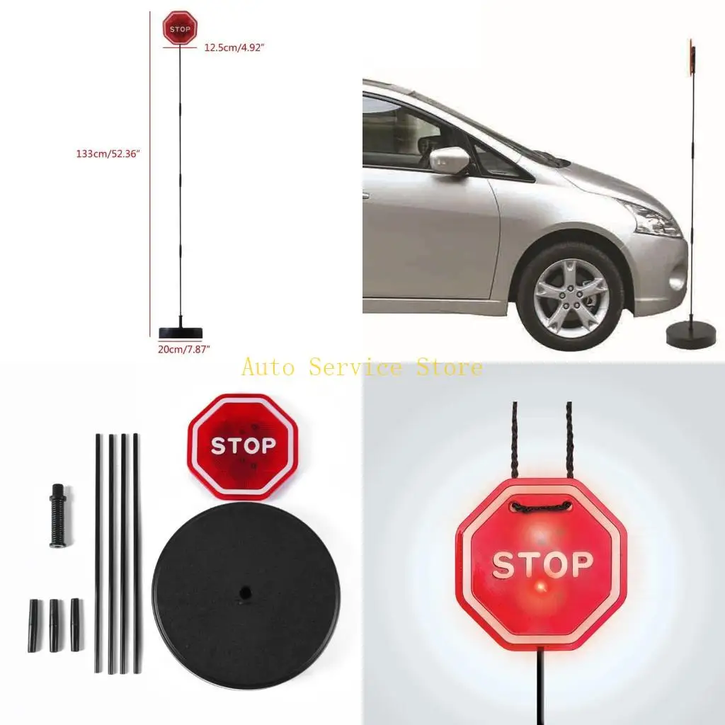 462A Garage Parking Aid Flashing LED Light Stop Sign Car Park Stop Tips Paking Helper Flashing Light