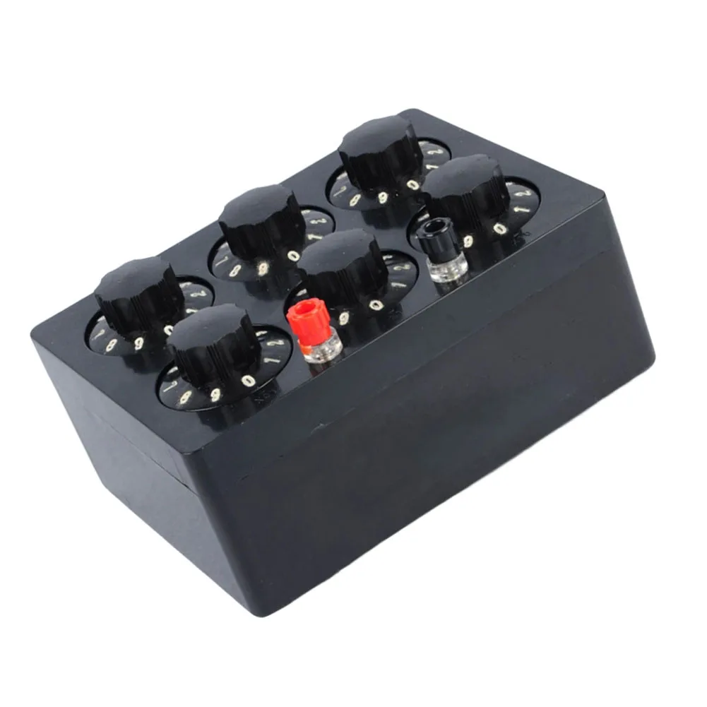 Physics Teaching Equipment J23022 Adjustable Resistor Box 0 to 99999.9 Ohm for Circuit Analysis and Resistance Calibration
