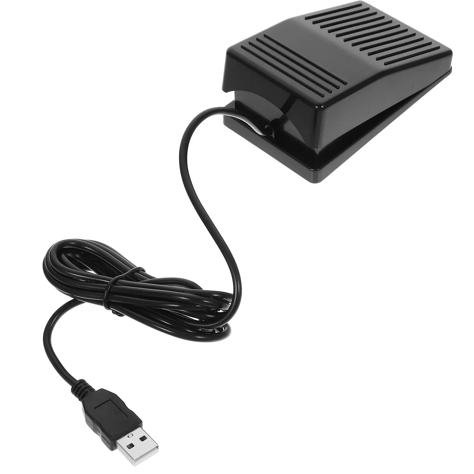 Single USB Foot Pedal Non-Slip Plastic Foot Switch with Sensitive Momentary Switch for Game Control Computer Automation