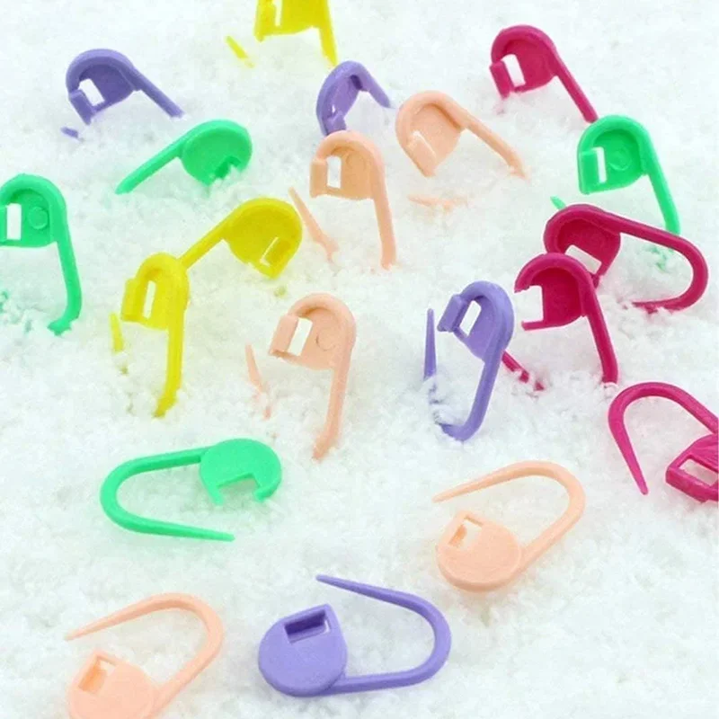 100Pcs Colorful Knitting Stitch Counter Crochet Locking Stitch Markers Stitch Needle Clip Knitting Crochet Markers for Knitting