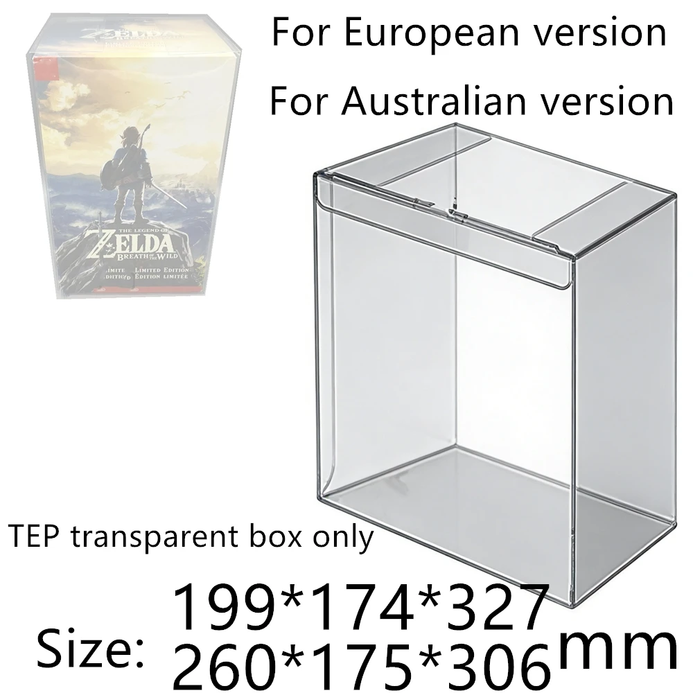Transparent Box Protector For Master Sword/NS Collect Boxes PET Storage Game Shell Clear Display Case