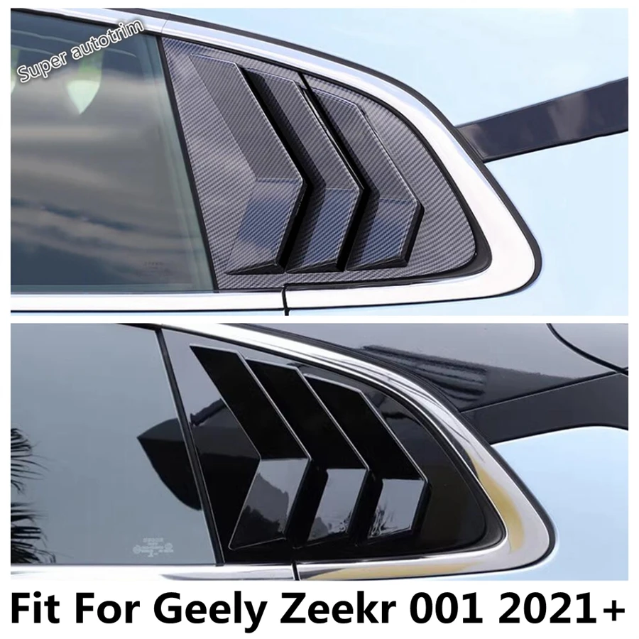 

Car Rear Window Side Vent Shutter Louver Air Panel Cover Trim For Geely Zeekr 001 2021 - 2023 Black / Carbon Fiber Accessories